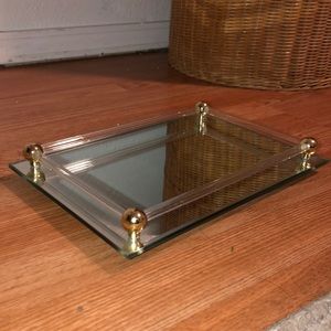 Mirrored Glass Tray